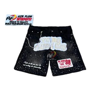 Distress Patch <b>Work</b> Custom Made OEM Wholesale Fashion Streetwear Denim Jorts Embroidery Patch Rhinestone Embellished Design - Product Image 6