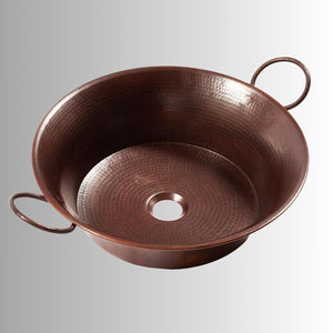 Handmade Hammered Copper Vessel <b>Sink</b> Round Solid Copper <b>Bathroom</b> <b>Sink</b> <b>Bowl</b> OEM Copper Vessel <b>Sink</b> <b>Bathroom</b> <b>Sink</b> Manufacturer. - Product Image 3
