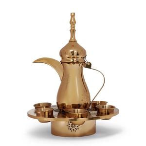 หม้อต้มกาแฟทำจากทองเหลืองมีหูจับดีไซน์ใหม่หม้อนมโลหะสำหรับกาแฟและชา - Product Image 5