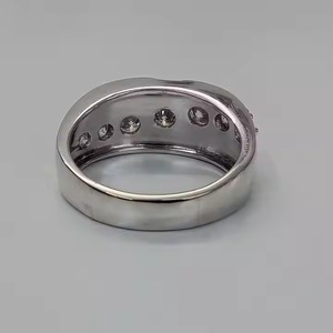 Bague fine originale en moissanite pour homme, cadeau d'anniversaire de mariage en argent 925 pour père, frère ou mari - Product Image 3