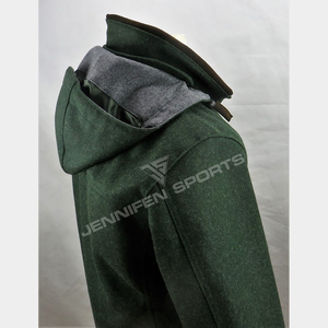 Veste de chasse d'hiver en plein air, 100% laine, respirante, style européen, pour homme, avec plusieurs poches et capuche - Product Image 3