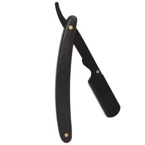 Maquinilla de afeitar de peluquero afilada de acero inoxidable con borde recto profesional, cuchillo de afeitar plegable, recortadora de madera, afeitadora Manual - Product Image 2