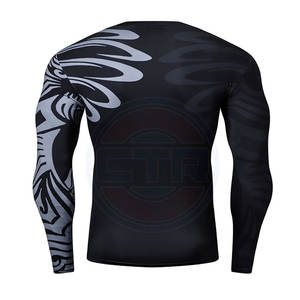 Meilleur Rash Guard à manches longues pour hommes pour BJJ MMA Jiu Jitsu Boxing Chemise de compression en ligne à vendre - Product Image 3