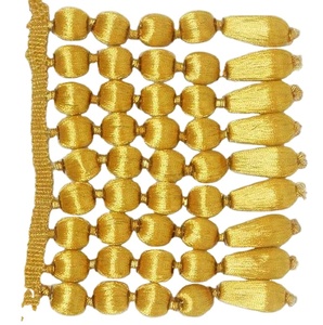 100% glands métalliques brodés à la main perlés franges rideaux à des fins décoratives OEM - Product Image 5