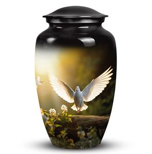 New Design <b>Engraving</b> Cremation Urn Adult Cremation Urn for Human Ash and Funeral Gold Color - Product Image 2