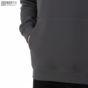 2025 Street Custom Oversized 100% Cotton Pullover Hoodie para hombres Heavyweight Plus Size sudaderas con capucha cuello tejido - Product Image 5