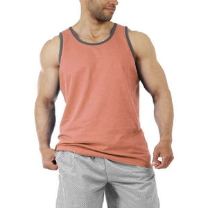 Vente en gros Logo personnalisé Taille Couleur Hommes Débardeurs Vêtements de sport de fitness sans manches Singlet Hommes Coton Spandex High Street Débardeurs - Product Image 1