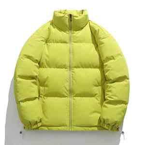 Veste matelassée pour homme, grande taille, hiver, épaisse, chaude, logo personnalisé, vêtements à bulles, col montant, fermeture éclair, veste à bulles brillante, haute qualité - Product Image 3