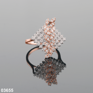 D'VINS JEWELS Lab Grown Diamond Ring 9K-18K Rose Gold Plated Women's Engagement Wedding Trendy Design - Product Image 2