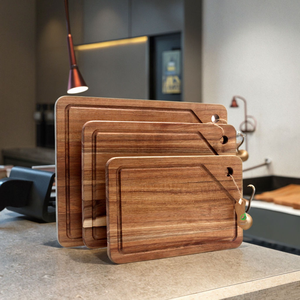 Juego de Tablas de Cortar de Madera de Acacia de Diseño Moderno, Logotipo Personalizado, Cuadradas, Sostenibles, Duraderas, Aptas para Alimentos, Tabla para Queso y Carne - Product Image 1