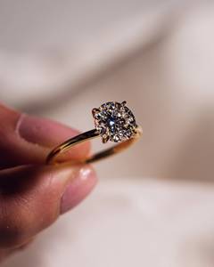 Classique 14K 18K Or Massif 2CT Rond Diamant Naturel Solitaire Anneau Prong Réglage Fine Bijoux Anneau Pour Les Femmes De Fiançailles De Mariage - Product Image 5