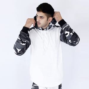 100% motif de camouflage en tissu de haute qualité personnaliser sweat à capuche surdimensionné décontracté blanc Logo personnalisé impression broderie sweats à capuche pour hommes - Product Image 6