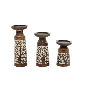 <b>Set</b> of 3 Wholesale Wooden Decorative <b>Candle</b> Stand for Home Festive Christmas Living Room Decoration Manufactured by Supplier - Product Image 2