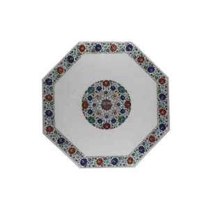 Dessus de Table Moderne en Marbre Assemblage Facile Belle Pietra Dura Artisanat Arbre de Vie Incrusté de Pierres Semi-Précieuses pour Meubles de Maison - Product Image 2