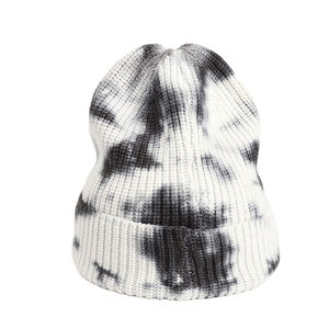 Custom Logo 2025 Tie Dye Beanie <b>Hat</b> Elastic Knitted <b>Winter</b> <b>Hat</b> Hip Hop Skull Digital Printing Personalized Design for Men Women - Product Image 2