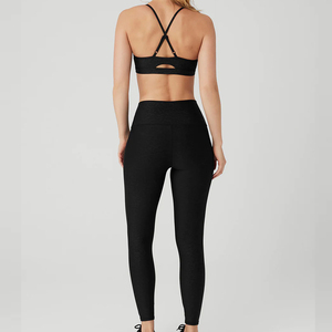 Vêtements de sport de haute qualité, vêtements d'entraînement, soutien-gorge de sport extensible dans les quatre sens, pantalon, vêtements de fitness pour femmes, vêtements de sport pour la salle de sport, taille unie lavée - Product Image 2