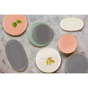 Service ovale rose de base Set de 2 plats et assiettes de 26cm - Product Image 1