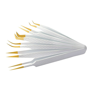 Pinzas para Extensión de Pestañas de Acero Inoxidable Antiestáticas y Duraderas, Puntas Lisas/Serradas/Dentadas, Logotipo Personalizado, Colores en 2 Tonos, Todos los Colores - Product Image 4