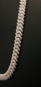 Collar de Cadena Cubana con Diamantes de Imitación VVS, Estilo Hip Hop, Plata 925 - Product Image 4