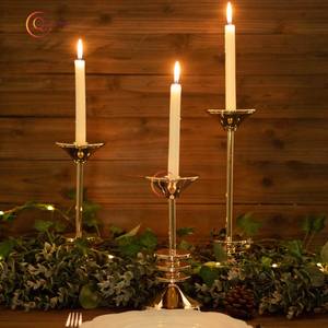 Pot à bougie unique Dernière arrivée Bougeoir artisanal Couleur or Plaqué brillant Table de mariage Centre de table Fournitures - Product Image 2