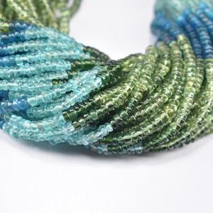 Excelente acabado, Construcción fuerte, cuentas de piedras preciosas Rondelle facetadas de multiapatita Natural para proyectos de joyería con cuentas y uso decorativo - Product Image 2