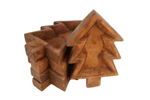 Cuencos de madera de Acacia para masa, cuencos de árbol de Navidad, granja rústica, regalo único, ganado, decoración occidental - Product Image 4