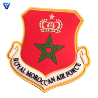 Chapeau Caoutchouc Pvc Patchs En Relief Logo Personnalisé 2d 3d Doux Pvc Badges Crochet et Boucle Support Patch Maroc Drapeau Patch pour Vêtements