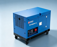 Générateur diesel industriel silencieux 15 kW, type 20 kVA max, bicylindre en V, groupe électrogène portable, AVR, réservoir 26 L, 50 Hz, 400 V, 1800 tr/min