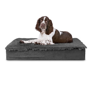 Cama ortopédica de espuma viscoelástica para perros, alivio del dolor para la artritis, cojera, soporte, calmante, cubierta lavable - Product Image 1