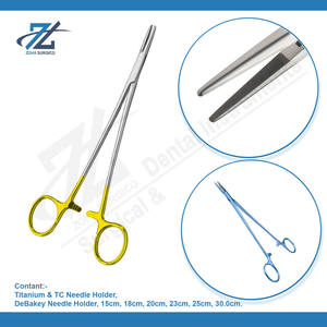Titane DeBakey Porte-aiguille 20.0cm Titane Porte-aiguille droit Base Instruments chirurgicaux Acier inoxydable du Pakistan - Product Image 3