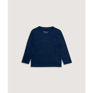 T-shirt basique à manches longues et col en V pour enfants Vêtements d'été confortables - Product Image 5