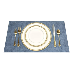 Warm Rustic 12x18in Textured Table Mat Navy <b>Blue</b> Stripe Herbal <b>Dye</b> And 260GSM Material Suitable For Artisan-Themed Wholesalers - Product Image 5