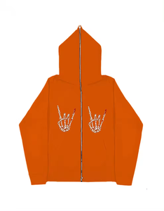 Alta calidad Oem personalizado Zip Up Hoodie Puff estampado personalizado buena calidad alta calidad hombres ropa hombres sudaderas con capucha - Product Image 3