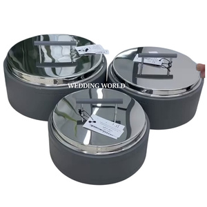 Ensemble de deux chauffe-plats en métal de qualité supérieure, fabriqués à la main, design luxueux, nouveau chauffe-plats classique et élégant, vente en gros, nouveau chauffe-plats - Product Image 6