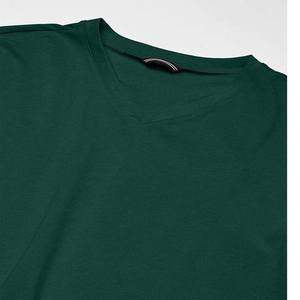 Vente en gros T-shirts épais pour hommes T-shirt manches courtes respirant col en V pour homme en coton de qualité supérieure avec logo personnalisé - Product Image 1