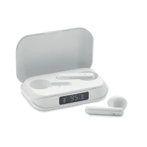 Écouteurs TWS QUAVER en ABS recyclé écologiques, cadeaux promotionnels durables pour entreprises - Product Image 1