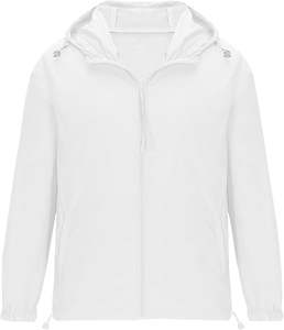 Chaqueta Cortavientos Deportiva Blanca para Hombre, Impermeable con Capucha, Transpirable, para Viajes, Camping, Anorak, Running y Senderismo - Product Image 5