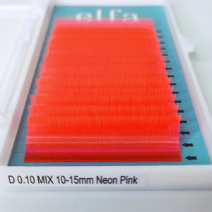 Extensiones de Pestañas Individuales de Neón de Alta Calidad, Marca ELFA, Material de Fibra HY LON, Naturales, Suaves, Fáciles de Abanicar, Estuches Completos - Product Image 2