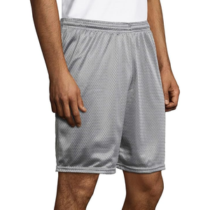 Pantalones cortos para correr de color gris para hombre, cintura elástica, algodón, poliéster, gimnasio, entrenamiento, correr, pantalones cortos personalizados - Product Image 3