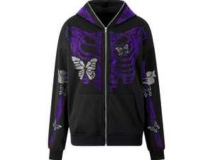 Sweat à capuche orné de strass mode sweat à capuche surdimensionné Streetwear vêtements décontractés pour hommes et femmes en gros - Product Image 5