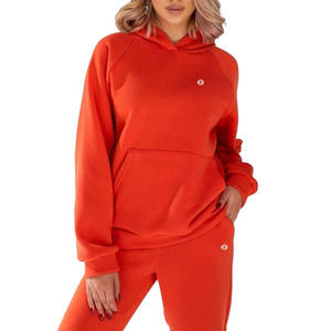 Conjunto de Sudadera con Capucha y Pantalones Deportivos de Felpa Gruesa para Mujer, Sudadera Cálida con Capucha, Pantalones con Cintura Elástica, Ropa de Salón Suave al Tacto para Invierno - Product Image 1