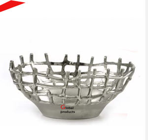 Bol de service de fruits et de salade fini en aluminium et en métal à haute apparence pour restaurant et bar d'hôtel - Product Image 1