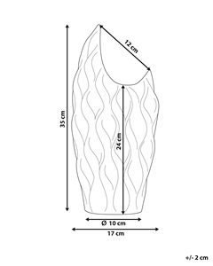 Vase contemporain en acier inoxydable fait main avec un design ondulé, décoration de table - Product Image 6