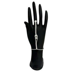 Pulseras de cuentas finas Eugenia-Arnés de piedra austriaca Chapado en plata 1502391 hecho a mano - Product Image 1
