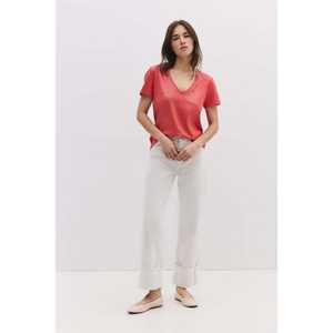 เสื้อเบสิคแขนยาวผ้าวิบวับ คอวี ทรงปกติ 100% โพลีเอสเตอร์ สไตล์ลำลอง Mega Merchant - Product Image 4