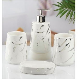 Decoración de baño de cerámica Premium hecha a mano y accesorios decorativos esenciales Juegos de baño de tendencia superior de alta calidad - Product Image 2