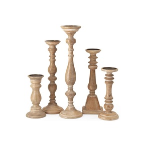 เชิงเทียนไม้อะคาเซียธรรมชาติเชิงเทียนไม้สไตล์โมเดิร์น - Product Image 2