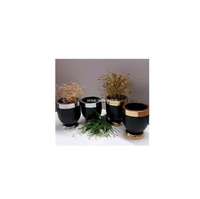 Jardinières en laiton/acier inoxydable chromé noir - Couleur/forme/taille personnalisées - Trou de drainage - Écologiques - Modernes