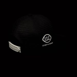 Casquettes noires avec patch brodé et broderie - Product Image 3