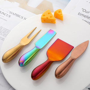 Juego de cuchillos para queso de 4 piezas de acero inoxidable de alta calidad al por mayor en muchos colores para fiesta hogar restaurante a bajo precio - Product Image 3
